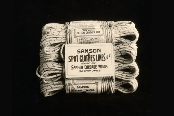 Vintage Samson general cordage product, highlighting their spot clothesline